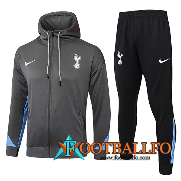 Chaqueta Con Capucha Chandal Rompevientos Tottenham Hotspur Gris/Azul 2024/2025