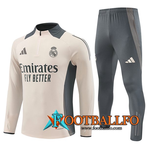 Chandal Equipos De Futbol Real Madrid Beige/Gris 2024/2025