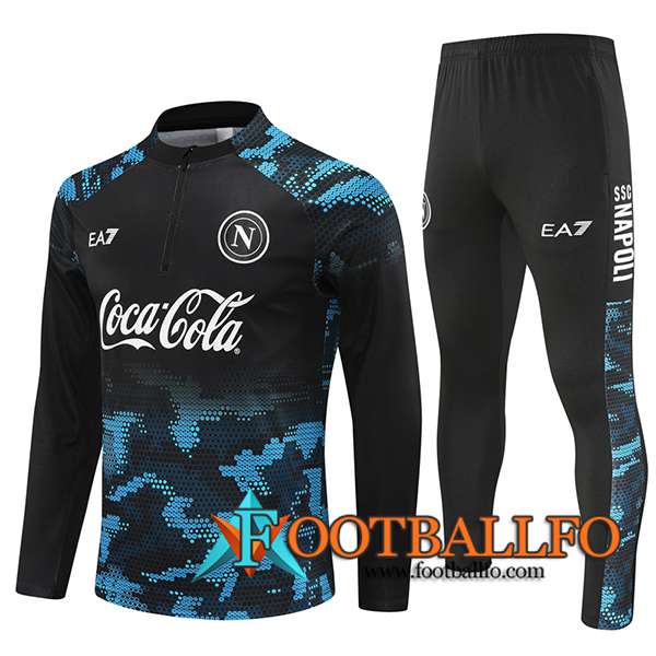 Chandal Equipos De Futbol SSC Napoli Negro/Azul 2024/2025