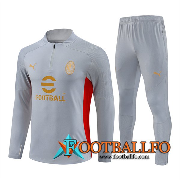 Chandal Equipos De Futbol AC Milan Gris/Rojo 2024/2025