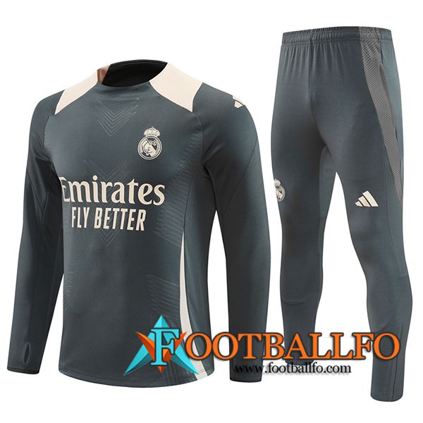 Chandal Equipos De Futbol Real Madrid Gris/Beige 2024/2025 -02