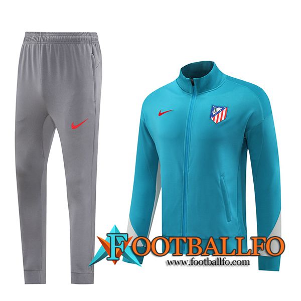 Chandal Equipos De Futbol Chaquetas Atletico Madrid Azul/Gris 2024/2025