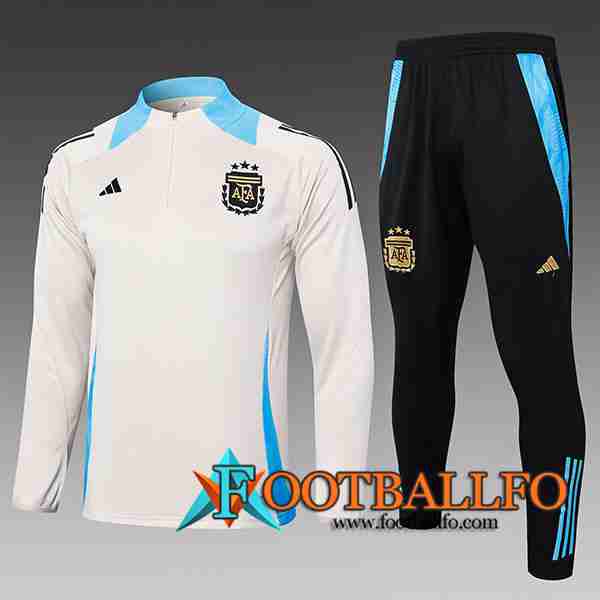 Chandal Equipos De Futbol Argentina Ninos Beige/Azul 2024/2025