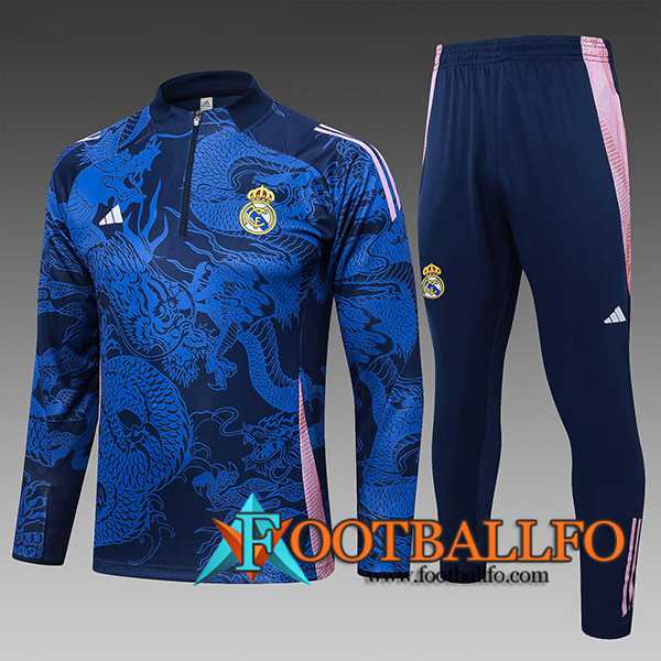 Chandal Equipos De Futbol Real Madrid Ninos Azul/Rosa 2024/2025