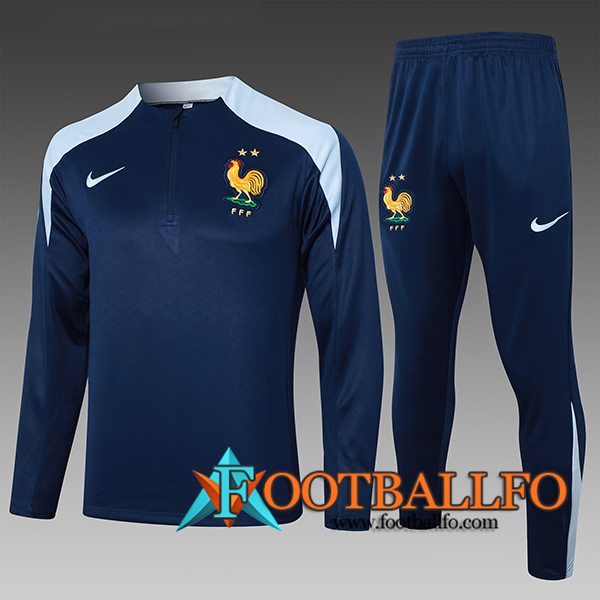 Chandal Equipos De Futbol Francia Ninos azul real 2024/2025 -03