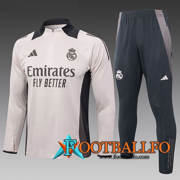 Chandal Equipos De Futbol Real Madrid Ninos Rosa/Gris 2024/2025 -02