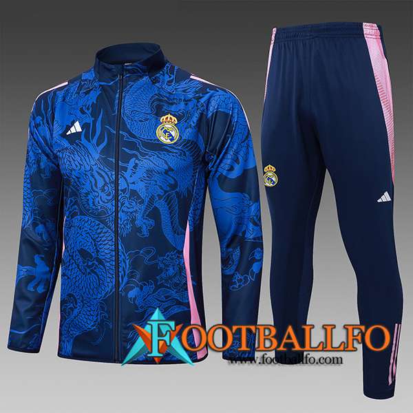 Chandal Equipos De Futbol Real Madrid Ninos Azul/Rosa 2024/2025 -02