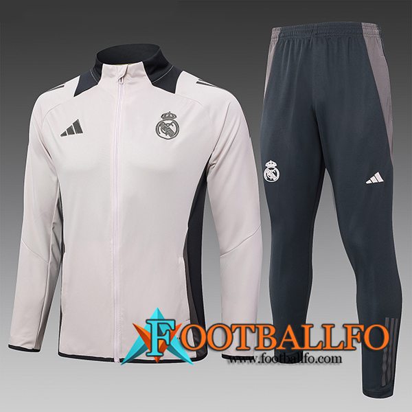 Chandal Equipos De Futbol Real Madrid Ninos Rosa/Gris 2024/2025 -03