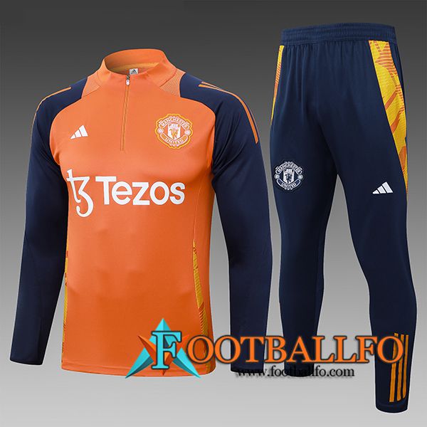 Chandal Equipos De Futbol Manchester United Ninos Naranja/Violeta 2024/2025