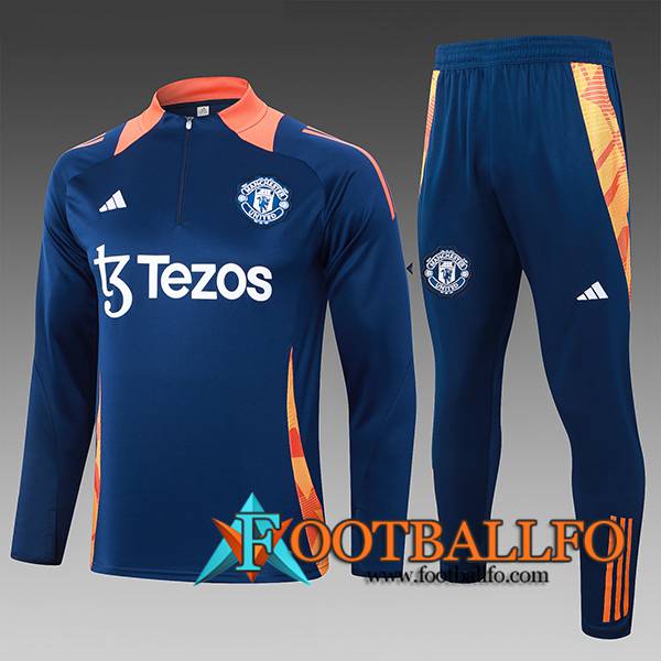 Chandal Equipos De Futbol Manchester United Ninos Violeta/Naranja 2024/2025