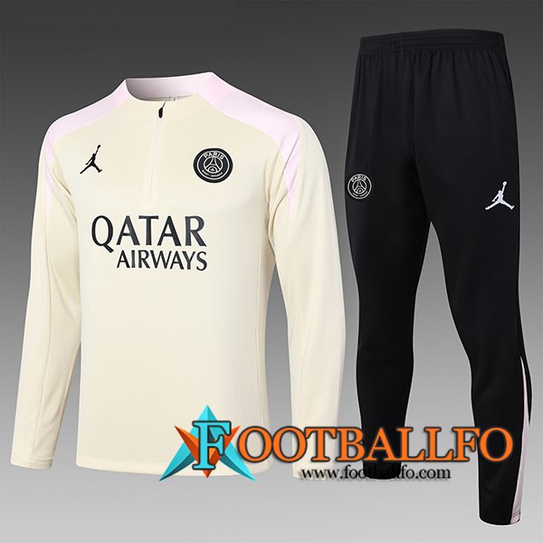 Chandal Equipos De Futbol PSG Ninos Beige/Rosa 2024/2025