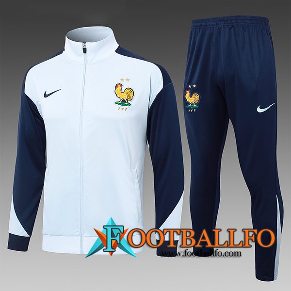 Chandal Equipos De Futbol Francia Ninos Blanco/Azul 2024/2025