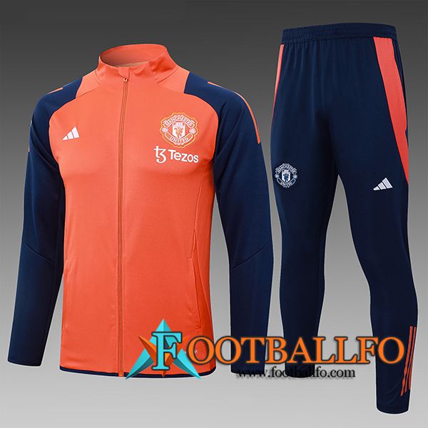 Chandal Equipos De Futbol Manchester United Ninos Naranja/Azul 2024/2025 -02