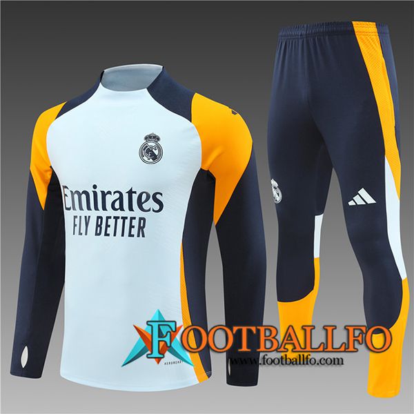 Chandal Equipos De Futbol Real Madrid Ninos Azul/Naranja 2024/2025 -03