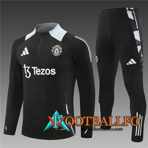 Chandal Equipos De Futbol Manchester United Ninos Negro/Gris 2024/2025 -02