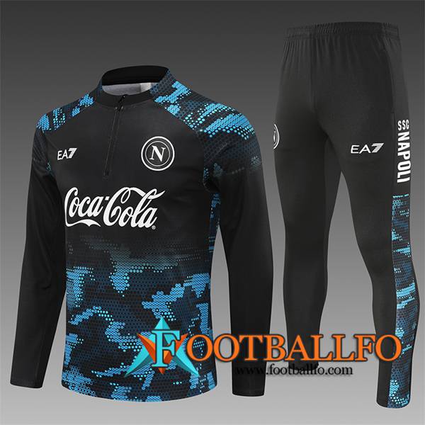 Chandal Equipos De Futbol SSC Napoli Ninos Negro/Azul 2024/2025