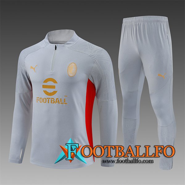 Chandal Equipos De Futbol AC Milan Ninos Gris/Rojo 2024/2025