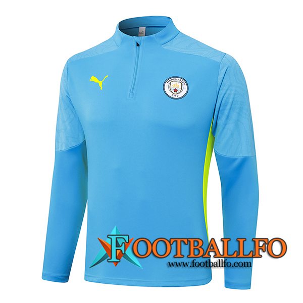 Sudadera De Entrenamiento Manchester City Azul/Amarillo 2024/2025