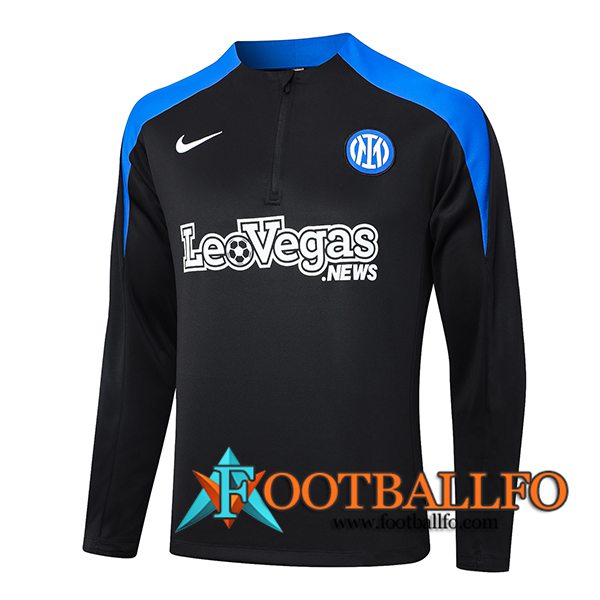 Sudadera De Entrenamiento Inter Milan Negro/Azul 2024/2025