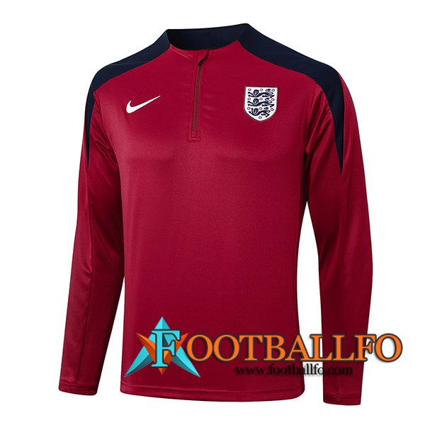 Sudadera De Entrenamiento Inglaterra Rojo/Negro 2024/2025