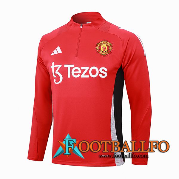 Sudadera De Entrenamiento Manchester United Rojo/Negro/Blanco 2024/2025