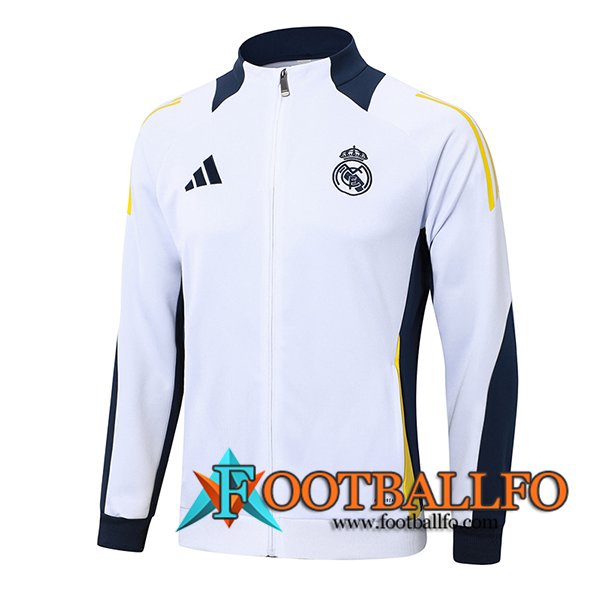 Chaquetas Futbol Real Madrid Blanco/Azul/Amarillo 2024/2025