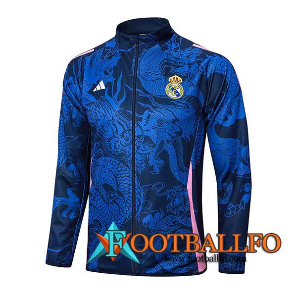 Chaquetas Futbol Real Madrid Azul/Rosa 2024/2025