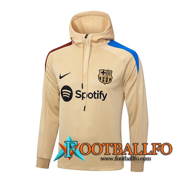 Chaqueta Con Capucha FC Barcelona Amarillo 2024/2025