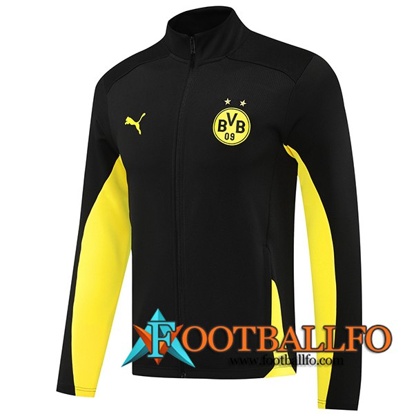 Chaquetas Futbol Dortmund Negro/Amarillo 2024/2025