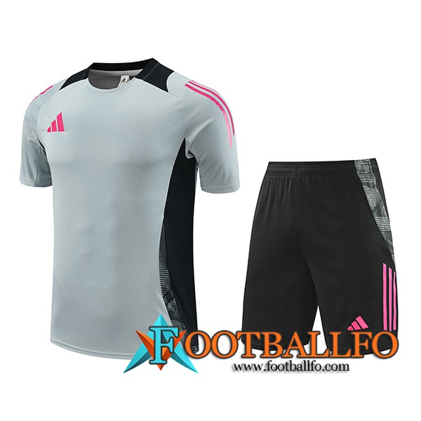 Camiseta Entrenamiento Adidas Gris/Negro/Rosa 2024/2025