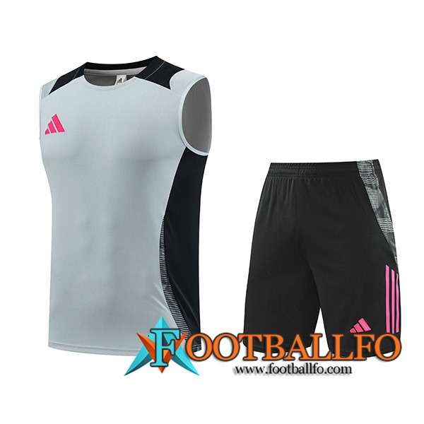 Camiseta Entrenamiento sin mangas Adidas Gris/Negro/Rosa 2024/2025