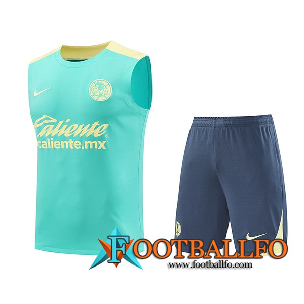 Camiseta Entrenamiento sin mangas Club America Verde/Amarillo 2024/2025