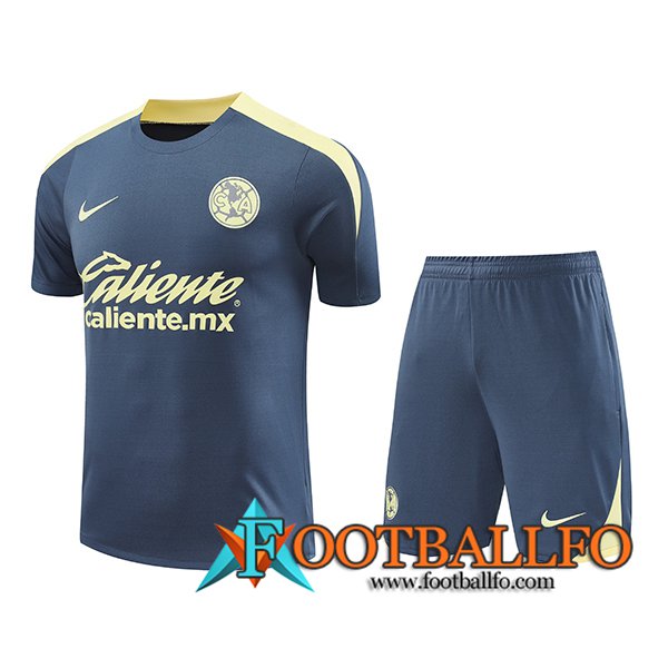 Camiseta Entrenamiento Club America Gris/Amarillo 2024/2025