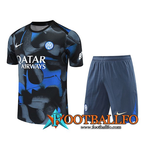 Camiseta Entrenamiento Inter Milan Negro/Gris/Azul 2024/2025