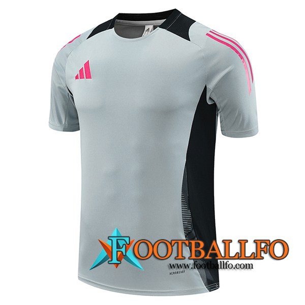 Camiseta Entrenamiento Adidas Gris/Negro/Rosa 2024/2025