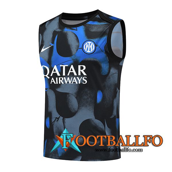 Chalecos De Futbol Inter Milan Negro/Gris/Azul 2024/2025