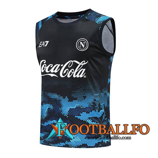 Chalecos De Futbol SSC Napoli Negro/Azul 2024/2025