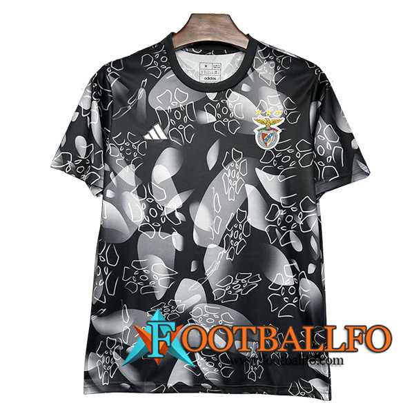 Camiseta Entrenamiento S.L.Benfica Negro/Blanco 2024/2025