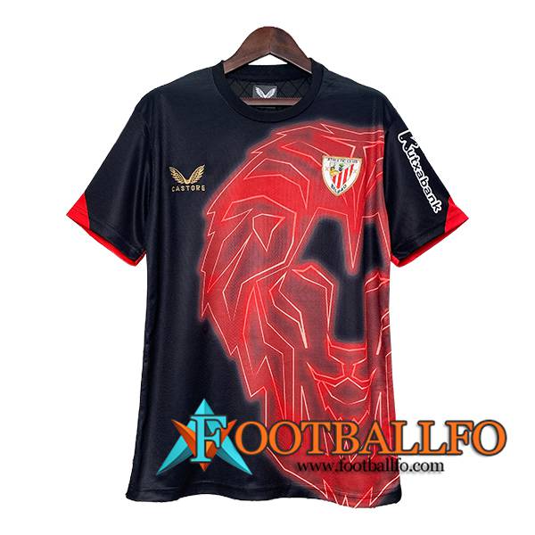 Camiseta Entrenamiento Athletic Bilbao Negro/Rojo 2024/2025