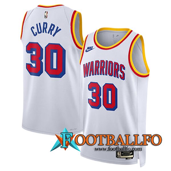 Camisetas Golden State Warriors (CURRY #30) 2024/25 Blanco/Rojo/Amarillo -02