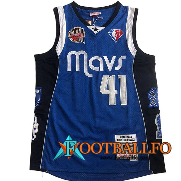 Camisetas Dallas Mavericks (NOWITZKI #41) 2024/25 Azul/Negro