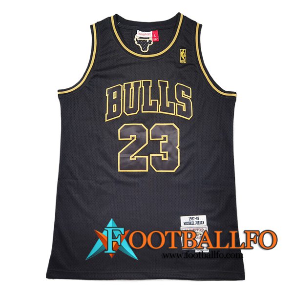 Camisetas Chicago Bulls (JORDAN #23) 2024/25 Negro/Amarillo