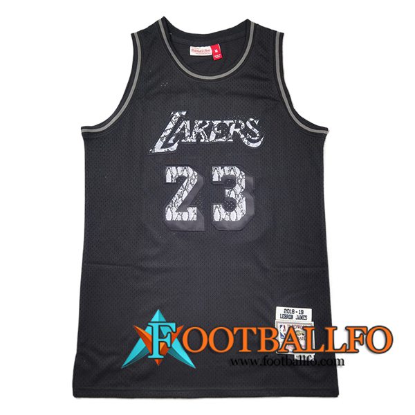 Camisetas Los Angeles Lakers (JAMES #23) 2024/25 Negro/Gris