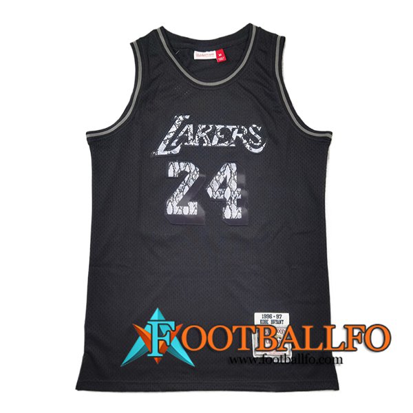 Camisetas Los Angeles Lakers (BRYANT #24) 2024/25 Negro/Gris