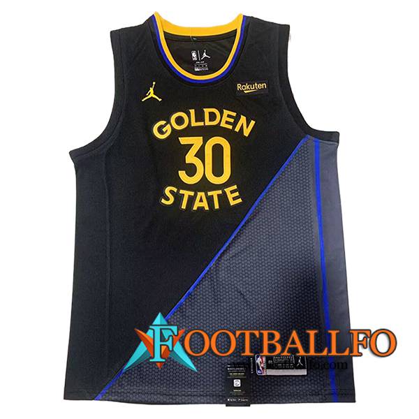 Camisetas Golden State Warriors (CURRY #30) 2024/25 Negro/Gris/Amarillo