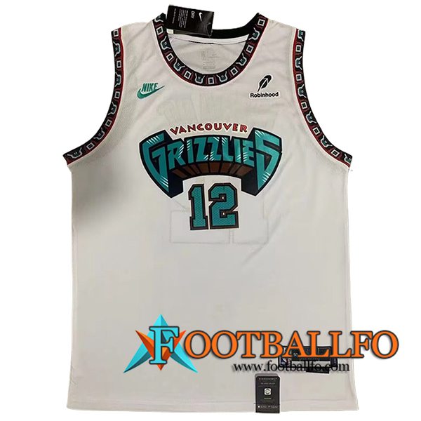 Camisetas Memphis Grizzlies (MORANT #12) 2024/25 Blanco/Verde