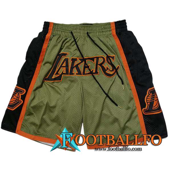 Cortos NBA Los Angeles Lakers 2024/25 Verde/Negro/Naranja