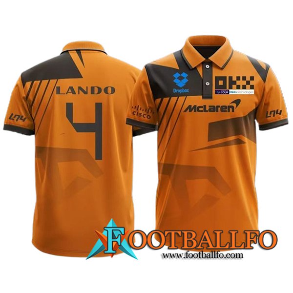 Polo McLaren (LANDO #4) F1 Team Naranja/Gris 2024