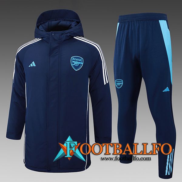 Chandal Plumas Con Capucha Arsenal azul real 2024/2025