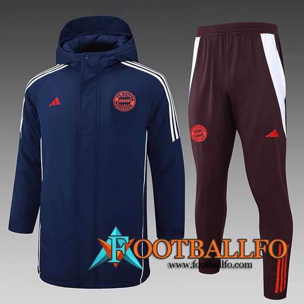 Chandal Plumas Con Capucha Bayern Munich Azul/Blanco/Rojo 2024/2025 -02